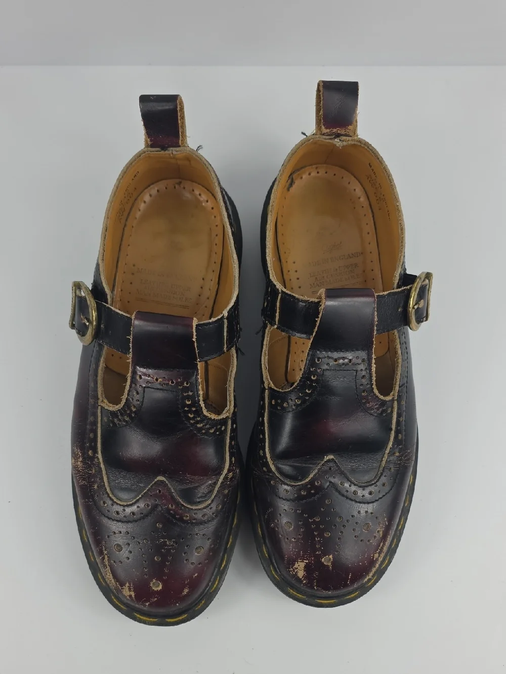 Vintage England 🇬🇧 Dr. Martens Maryjanes Leather Women's Shoes Size UK8- US 10 - Picture 9 of 15